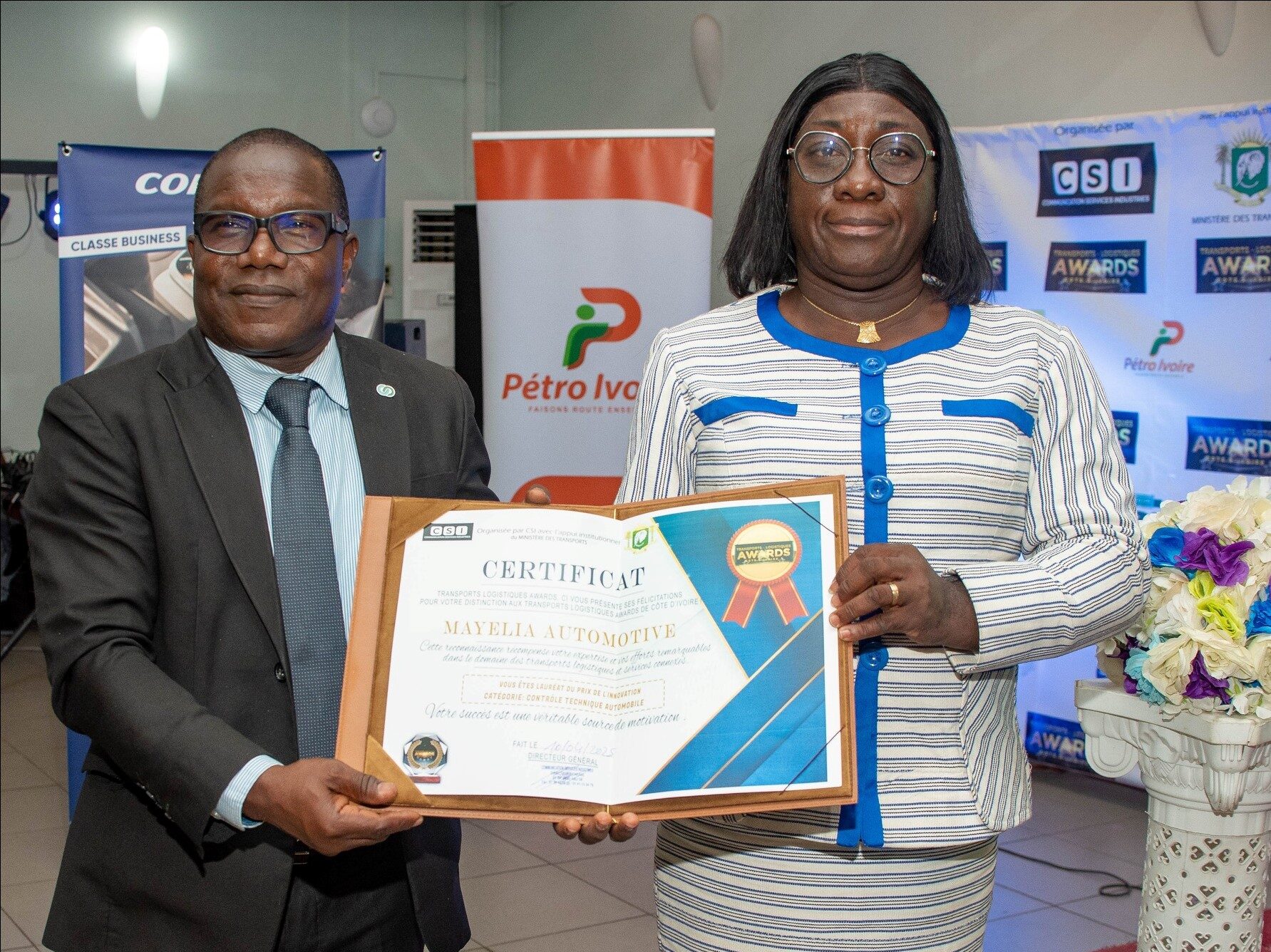 Mayelia Automotive reçois deux prix aux Awards du transports & Logistique 2025